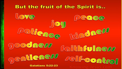 Galatians 5:22 The Fruit Of The Spirit Is Love (red)